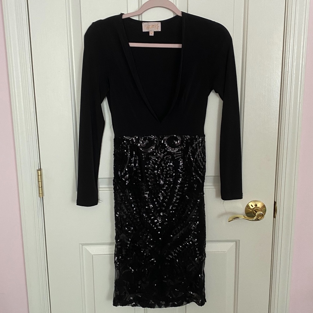 ASOS Black Plunge Dress